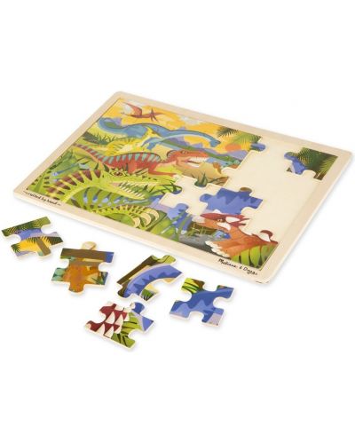 Puzzle din lemn Melissa & Doug - Dinozauri - 2