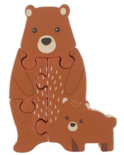 Puzzle din lemn Orange Tree Toys - Urși - 1