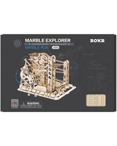 Puzzle 3D din lemn Robo Time din 260 de piese - Marble Explorer	 - 3