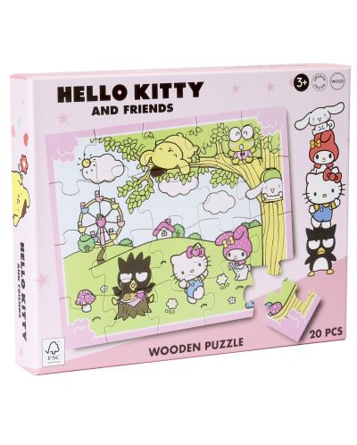 Puzzle din lemn  Micki - Hello Kitty, 20 piese - 5