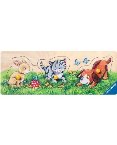 Puzzle de lemn Ravensburger de 3 piese - Cute baby animals - 2