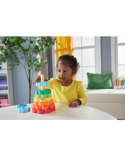 Jucarie de insirat din lemn Fisher Price - Inele - 6