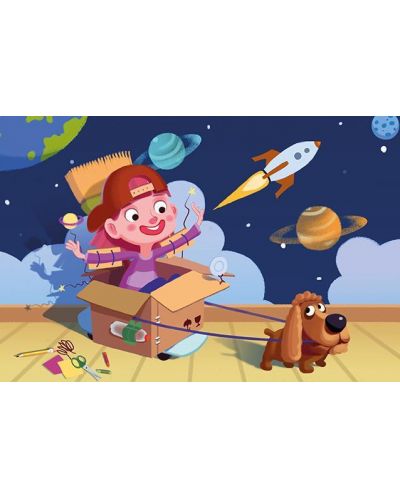 Puzzle din lemn Art Puzzle 50 de piese - Micul astronaut - 2