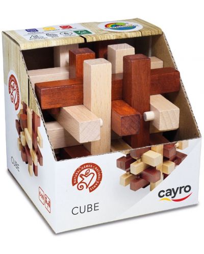 Cayro Puzzle Logic din lemn - Cube - 1