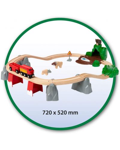 Set din lemn Brio - Trenulet si sine  Nordic Forest Animals - 4