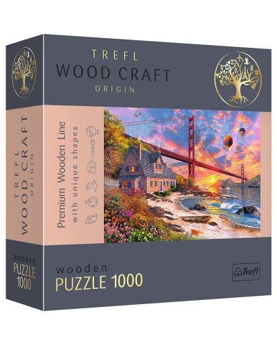 Puzzle din lemn Trefl de 1000 de piese - Frumos apus - 1