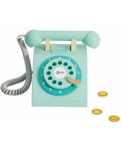 Jucărie din lemn Classic World - Telefon cu spălător - 1