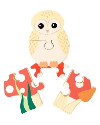 Puzzle din lemn Orange Tree Toys - Bufnițe de pădure - 2