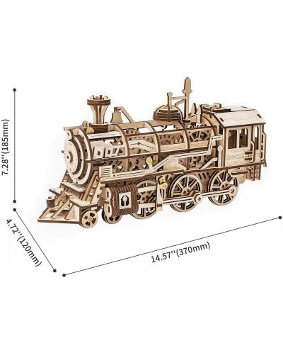 Puzzle 3D din lemn Robo Time din 350 de piese - Locomotivă - 2