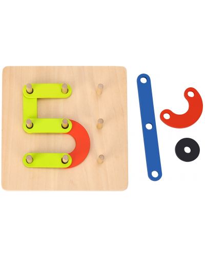 Puzzle educațional din lemn Tooky toy - 4 în 1	 - 2