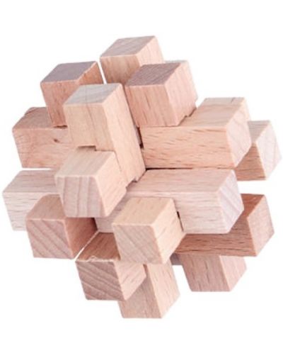 Puzzle 3D din lemn Johntoy - Enigma, tip 7 - 1