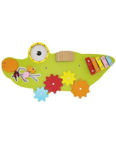 Acool Toy Jucărie de perete senzorială din lemn - Crocodil - 1