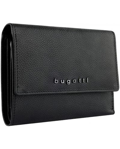 Portofel de dama din piele Bugatti Bella - Flip, RFID protecţie, negru - 2