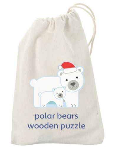 Puzzle din lemn Orange Tree Toys - Urși polari - 3