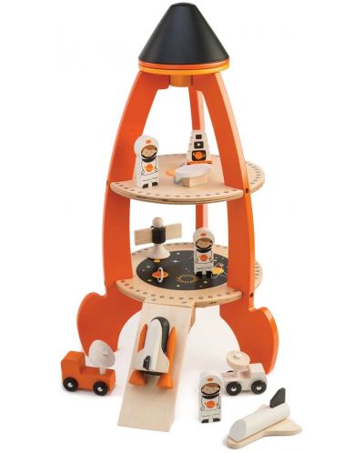 Set de jucării din lemn Tender Leaf Toys - Rachetă spațială - 1