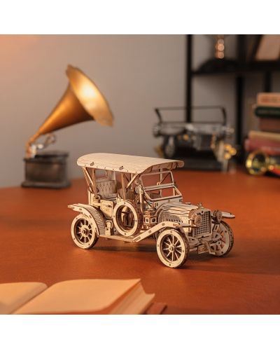 Puzzle 3D din lemn Robo Time din 298 de piese - Mașină vintage - 2