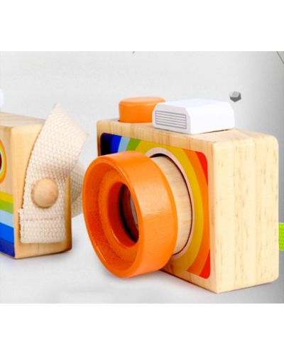 Jucărie din lemn Acool Toy - Aparat foto colorat cu caleidoscop - 3