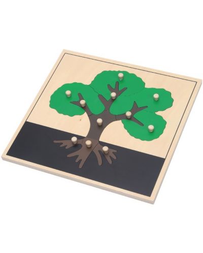 Puzzle din lemn Smart Baby - Copac Montessori, 11 piese - 1