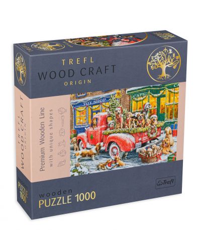 Puzzle din lemn Trefl din 1000 de piese - Ajutoarele lui Mos Craciun - 1