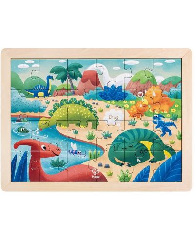 Puzzle din lemn Hape International - Dinozauri - 2