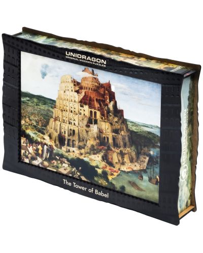 Puzzle de lemn Unidragon din 1000 de piese - Turnul Babel - 1