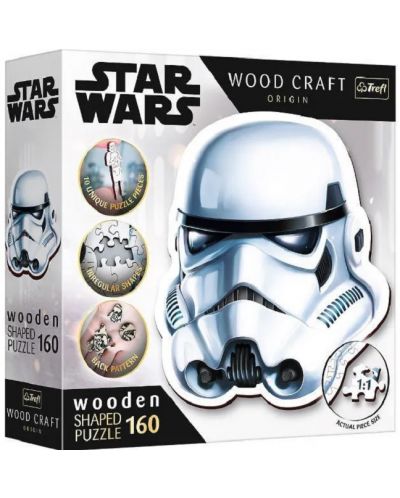 Puzzle din lemn Trefl de 160 de piese - Casca Stormtrooper - 1