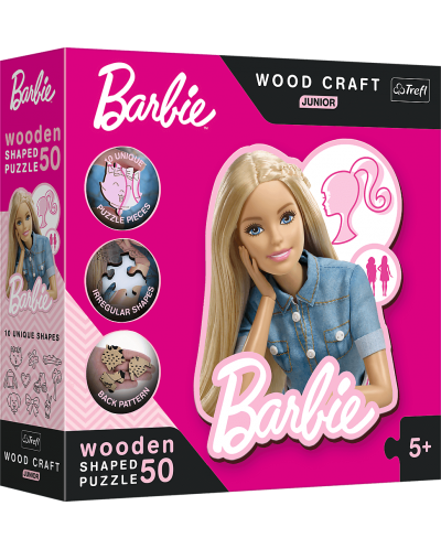 Puzzle din lemn Trefl 50 piese - Barbie frumoasa - 1