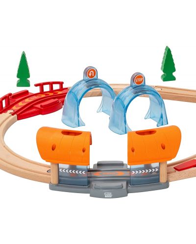 Set din lemn Brio - Tren sis sine Action Tunel Travel Set - 5