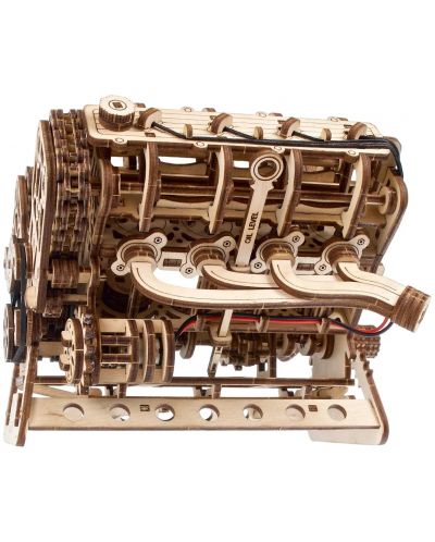 Puzzle 3D din lemn Ugears din 776 piese - Motor V8 | Ozone.ro