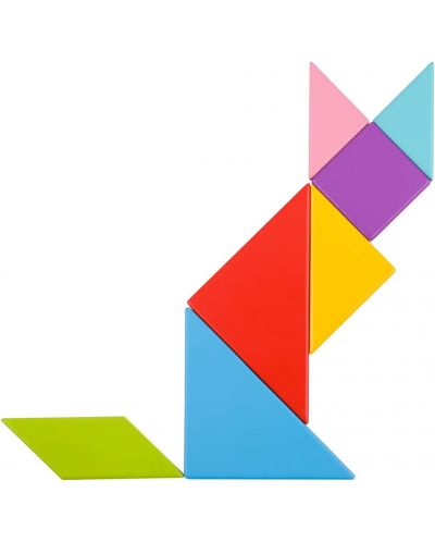 Puzzle din lemn ooky Toy - Tangram - 3