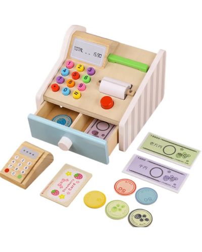 Jucărie din lemn Smart Baby - Casa de marcat - 1