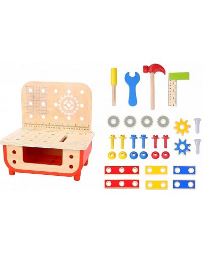 Tooky Toy Set atelier de instrumente din lemn - 2