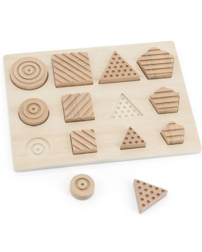 Puzzle senzorial din lemn Andreu toys - Forme - 1
