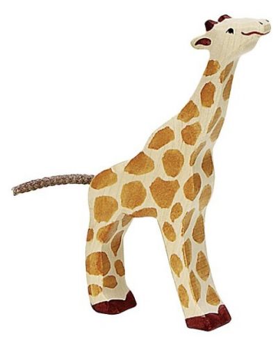 Figurină din lemn Holztiger - Girafă mică de pășunat - 1