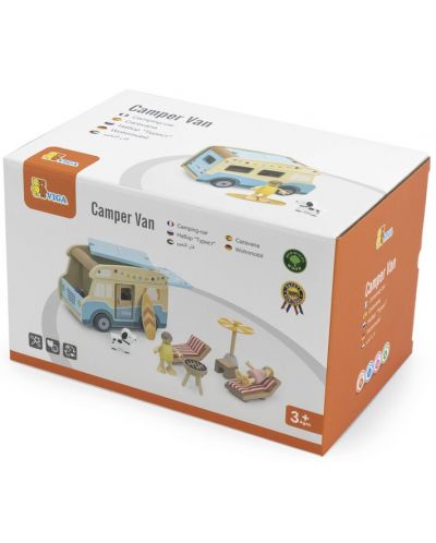 Set din lemn  Viga - Camper cu figuri - 4