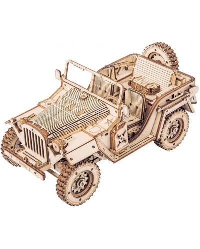 Puzzle 3D din lemn Robo Time de 369 de piese - Vehicul militar de camp - 1