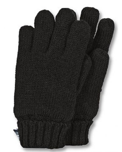 Mănuși tricotate pentru copii Sterntaler - 7-8 ani, negre - 1