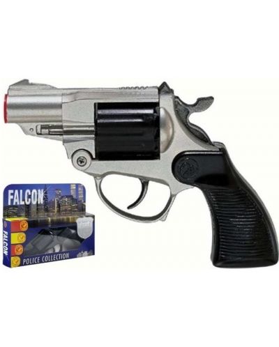 Revolver pentru copii Villa Giocattoli Falcon Silver - Cu capse, 12 focuri - 1