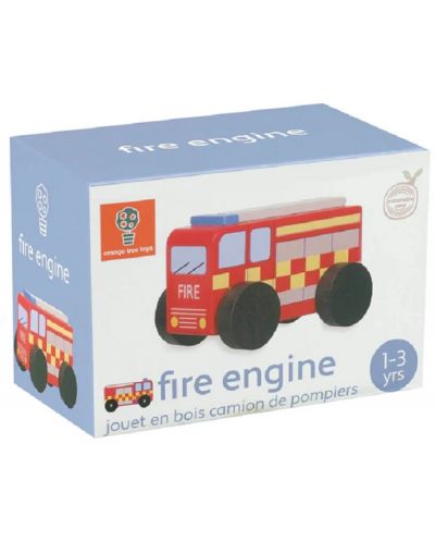 Jucărie pentru copii Orange Tree Toys - Mașină de pompieri din lemn - 1
