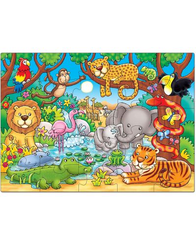 Puzzle pentru copii Orchard Toys - Cine traieste in jungla, 25 piese - 2