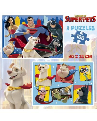 Puzzle pentru copii Educa 2 x 100 de piese - DC Super Heroes - 2