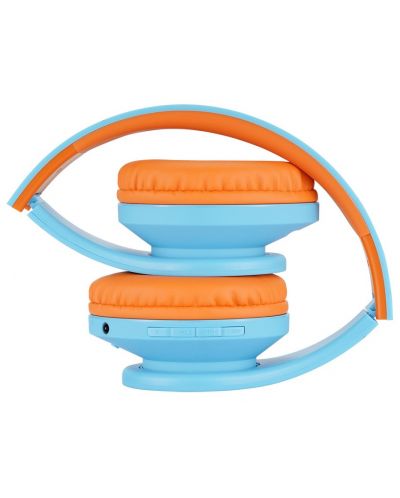 Casti pentru copii PowerLocus - P2, wireless, albastre/portocalii - 3