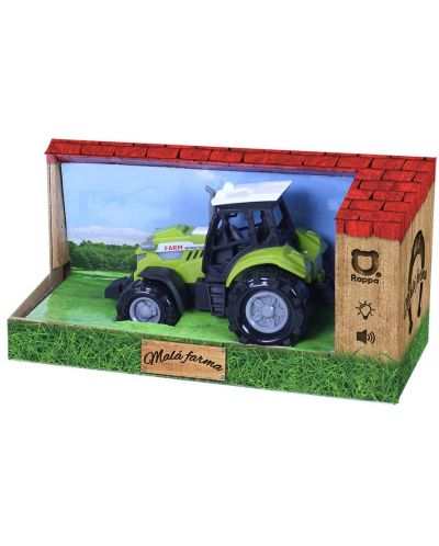 Jucărie pentru copii Rappa - Tractor "Ferma mea mică", cu sunete și lumini, 10 cm - 1
