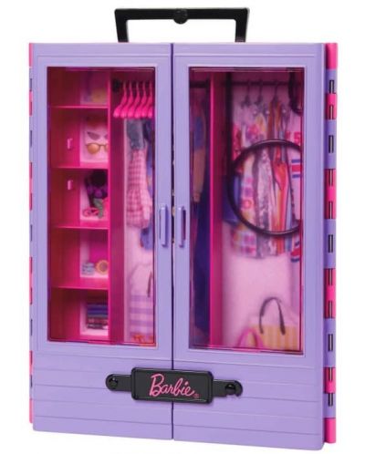 Jucărie Barbie - Dulap, violet  - 1