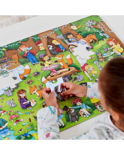 Puzzle pentru copii Orchard Toys - Petrecere in poiana, 70 piese - 3