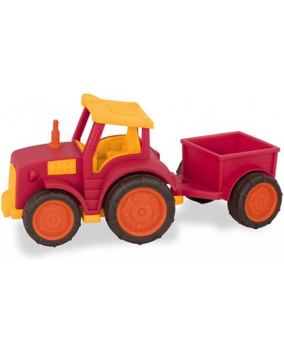 Jucarie pentru copii Battat - Tractor cu remorca, rosu - 1
