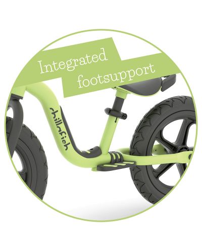 Bicicletă de echilibru pentru copii Chillafish - Charlie Sport 12′′, verde deschis - 4