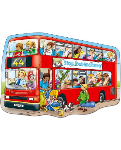 Puzzle pentru copii Orchard Toys - Marele autobuz rosu, 15 piese - 2