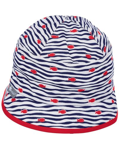 Pălărie de vară pentru copii cu protecție UV 50+ Sterntaler - Cu pești, 55 cm, 4-7 ani - 2