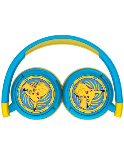 Casti pentru copii OTL Technologies - Pokemon Pickachu, wireless, albastre/galbene - 4